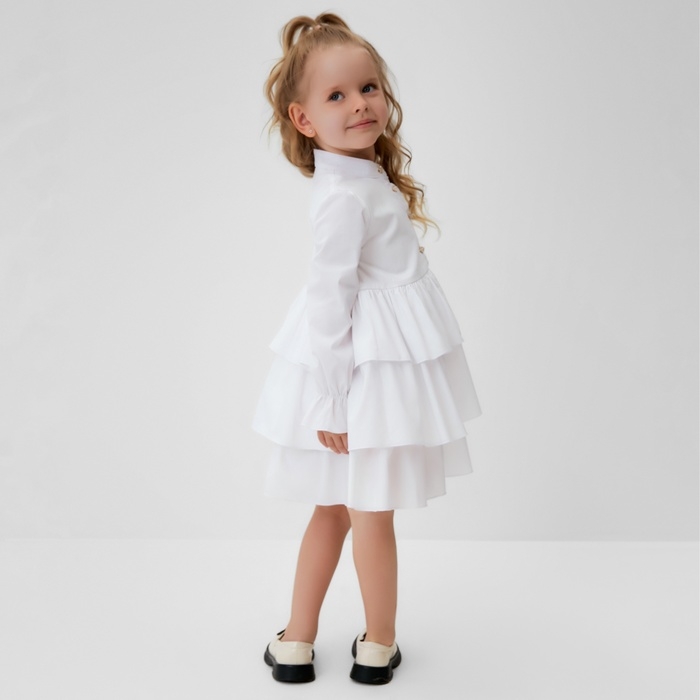 Платье для девочки MINAKU цвет белый, рост 116 см Платье для девочки MINAKU цвет белый, рост 116 см
