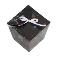 Бонбоньерка, новогодняя подарочная упаковка &laquo;Снежинки в темноте&raquo;, 7.5&times;8&times;7.5 см