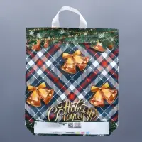 Пакет &laquo;Новогодний звон&raquo;, полиэтиленовый с петлевой ручкой, 42&times;38 см