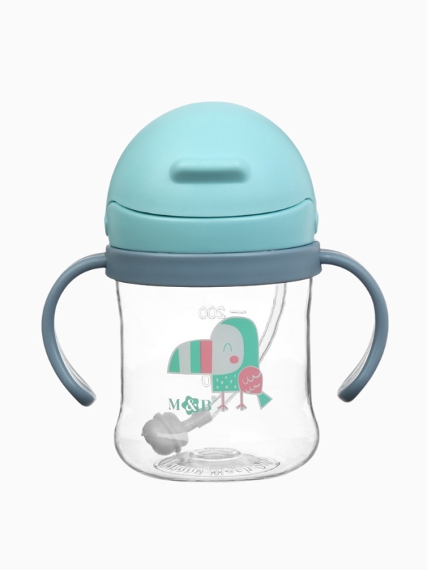 Mum&Baby, Поильник- непроливайка с трубочкой, туканчик, голубой SL-07275A