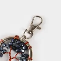 Брелок ловец снов "Древо жизни" 19 см, цв. серый