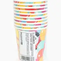 Стакан одноразовый бумажный &laquo;С Днём рождения, весёлые зверята&raquo;, желтый, 250 мл