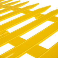 Ограждение декоративное, 35 &times; 210 см, 5 секций, пластик, жёлтое, GOTIKA, Greengo