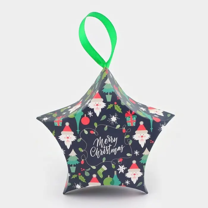 Подарочная коробка игрушка на ёлку складная &laquo;Звезда рождество&raquo; 7&times;5.5&times;2 см