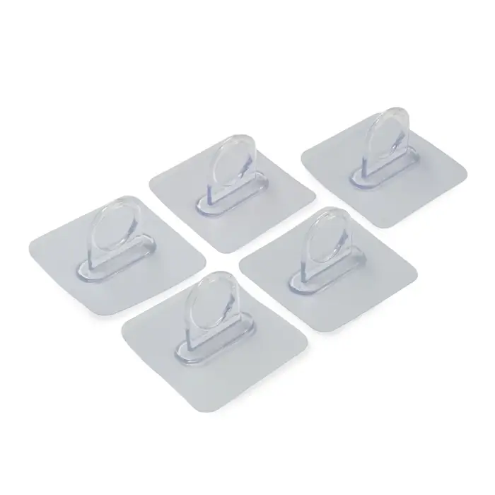 Держатель с клейкой поверхностью ТУНДРА, d=25 мм, 68&times;68 мм, прозрачный