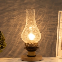 Лампа настольная BayerLux ЭКО "Татьяна" 1х40Вт Е27 светло-коричневый 14х14х34см