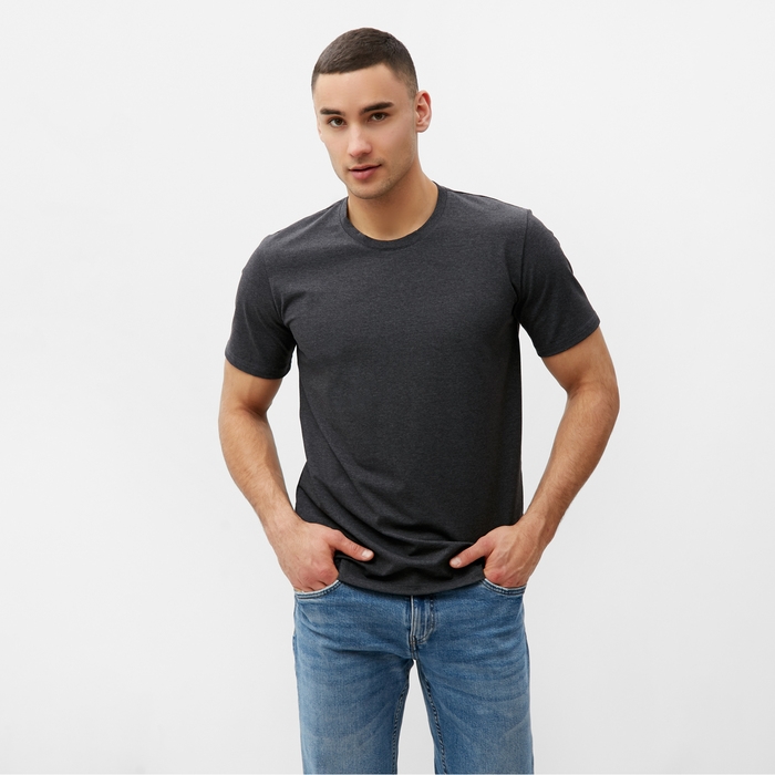 Футболка мужская MINAKU REGULAR FIT: цвет антрацит, р-р 56