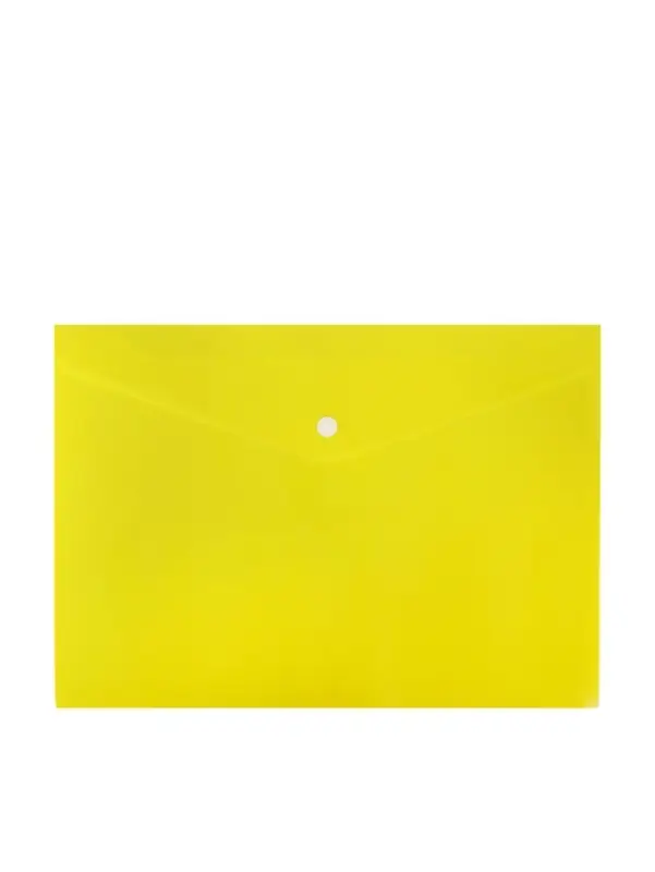 Папка-конверт на кнопке, А4, 180 мкм, "Цветной", МИКС