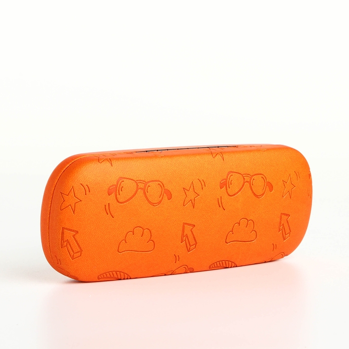 Футляр для очков на хлопушке &laquo;Выбражулька&raquo;, длина 16 см, цвет оранжевый