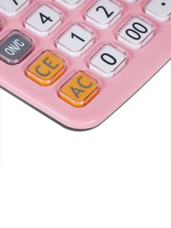 Калькулятор настольный 12-разрядный КК-2700В, розовый