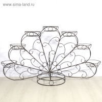 Подставка для цветов &laquo;Павлин&raquo;, d=16 см, цвет чёрный