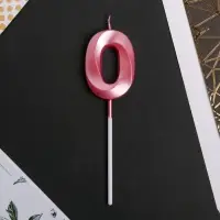 Свеча для торта, цифра &laquo;0&raquo;, 11,5 х 2,3 см