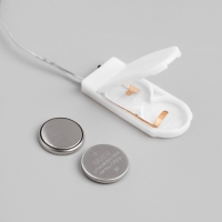 Гирлянда &laquo;Мишура&raquo; 1 м роса, IP20, серебристая нить, 20 LED, батарейки CR2032х2 (в комплекте), свечение мульти