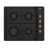 Газовая варочная панель CGH600B, 60 см, черная эмаль