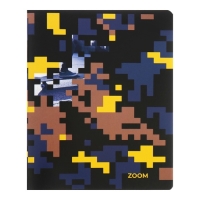 Тетрадь 96 листов в клетку Zoom, обложка мелованный картон, МИКС