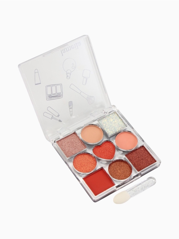 Тени для век 9 цветов, матовые и с шиммером, водостойкие