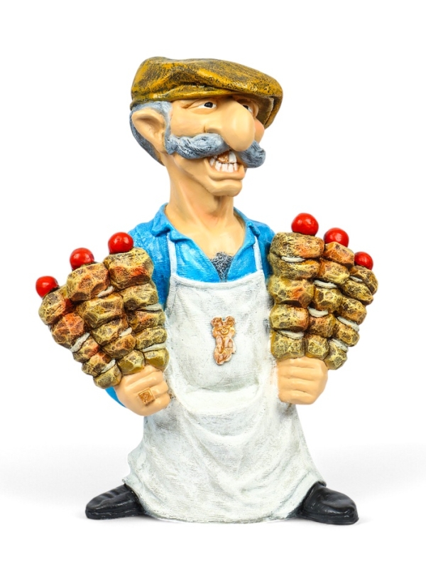 Садовая фигура из полистоуна &laquo;Шашлычник&raquo;, 60&times;29&times;40 см