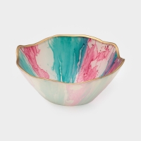 Салатник "Magro" 15 см, цвет бирюзово-розовый