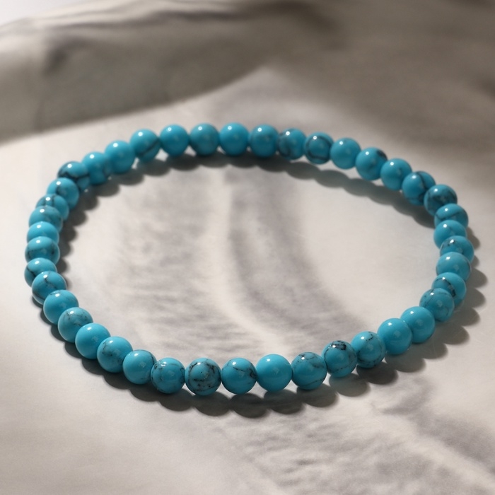 Браслет шар №4 &laquo;Бирюза новая&raquo;, 5,5см