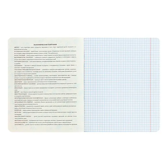 Тетрадь предметная Calligrata TOP &laquo;Абстракция&raquo;, 48 листов в клетку География, со справочным материалом, обложка мелованный картон, голографическая ламинация, блок офсет