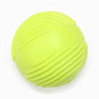 Мяч рифленый "Суперпес", TPR, 6,5 см, жёлтый