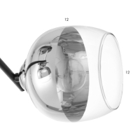 Люстра "Джина" 3хЕ27 40Вт чёрно-хромовый 55х42х27 см BayerLux Люстра "Джина" 3хЕ27 40Вт чёрно-хромовый 55х42х27 см BayerLux