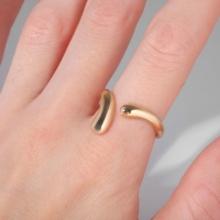 Кольцо «Минимал» эффект капли, цвет золото, безразмерное Кольцо «Минимал» эффект капли, цвет золото, безразмерное