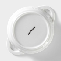 Форма для выпечки из жаропрочной керамики Доляна &laquo;Круг. Ланзо&raquo;, 15&times;11,6 см, цвет белый