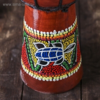 Сувенирный музыкальный инструмент "Барабан Джембе ящерица" 14x14x30 см   МИКС