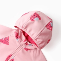 Ветровка на флисе для девочек KAFTAN Клубника, рост 110 Ветровка на флисе для девочек KAFTAN Клубника, рост 110