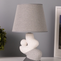 Лампа настольная "Гряда" 1х40Вт Е14 серый/белый 20х20х32см