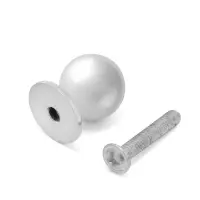 Ручка кнопка ТУНДРА РК008, цвет хром