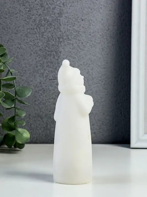 Фигурка светящаяся RISALUX &laquo;Снеговик в колпаке&raquo; LED, 3хAG10 белый 4,8х4,8х15 см