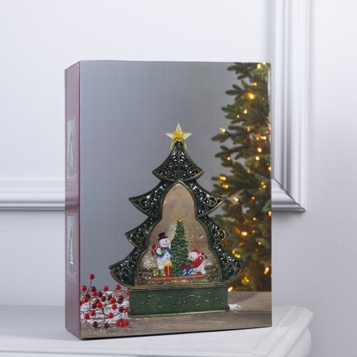 Светодиодная фигура «Ёлка со снеговиками» 23 × 29 × 9.5 см, пластик, батарейки ААх3 (не в комплекте), USB, свечение тёплое белое Светодиодная фигура «Ёлка со снеговиками» 23 × 29 × 9.5 см, пластик, батарейки ААх3 (не в комплекте), USB, свечение тёплое белое