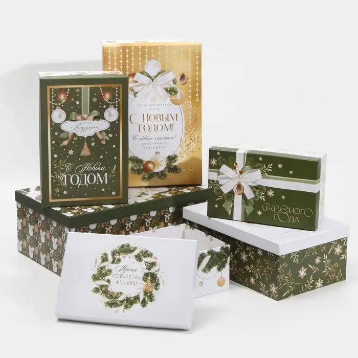 Набор подарочных коробок 6 в 1 &laquo;Новогодний подарок&raquo;, 20 х 12.5 х 7.5 ‒ 32.5 х 20 х 12.5 см, Новый год