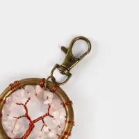 Брелок ловец снов "Великое древо" 19 см, цв. нежно-розовый