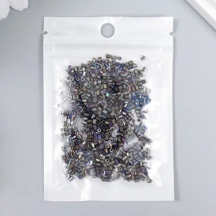 Бисер стекло 12/0 "Цилиндр. Металлик" 10 гр