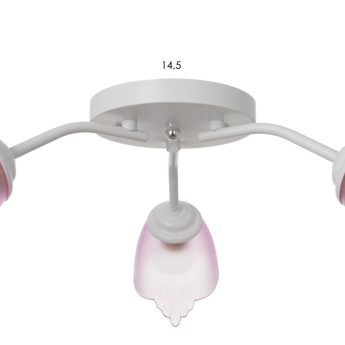 Люстра Оникс 3х15Вт E27 белый-розовый 50х50х15см BayerLux