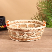 Корзина плетеная 22x22x9 см, ротанг