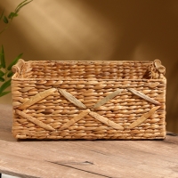 Корзина плетеная 45x30x20 см, водный гиацинт