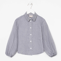 Рубашка детская MINAKU: Cotton collection цвет серый, р-р 110
