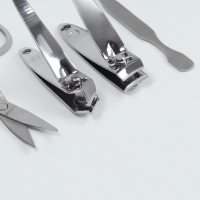 Набор маникюрный «Нежность», 6 предметов, в футляре, цвет розовый Набор маникюрный «Нежность», 6 предметов, в футляре, цвет розовый