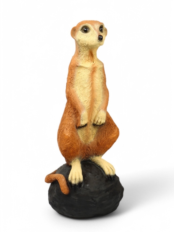 Садовая фигура из полистоуна &laquo;Большой сурикат на камне&raquo;, 60&times;24&times;22 см