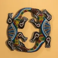 Панно настенное &laquo;Пара ящериц&raquo;, 33&times;33&times;1 см, МДФ, МИКС