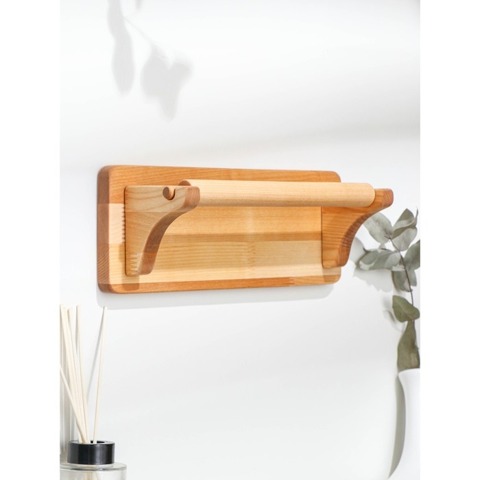 Держатель для бумажных полотенец настенный, береза, 30,5&times;11,5 см