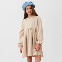 Платье для девочки MINAKU, бежевое, рост 116 см Платье для девочки MINAKU, бежевое, рост 116 см