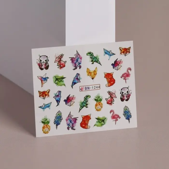 Слайдеры для ногтей &laquo;Акварельная графика&raquo;, разноцветные