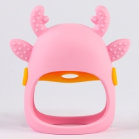 Прорезыватель для зубов &laquo;Оленёнок&raquo;, силиконовый, цвет розовый