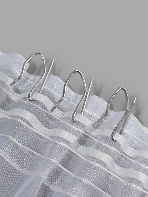 Крючки для штор, 1.8&times;3 см, 10 шт., цвет серебряный