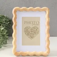 Фоторамка дерево 10х15 см с паспарту "Волна" 23,5х18,2х2 см